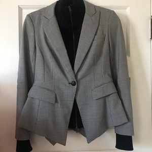 Veronica Beard houndstooth dickie blazer